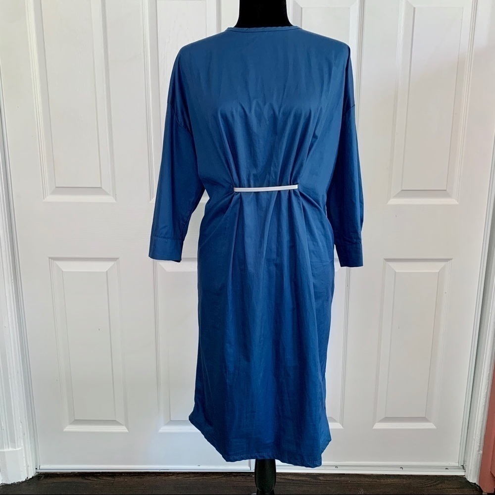 Bella Donna Blue Cinched Waist Dress